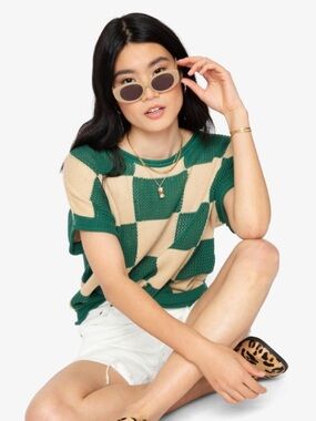 Callahan maxey top in checkered fern